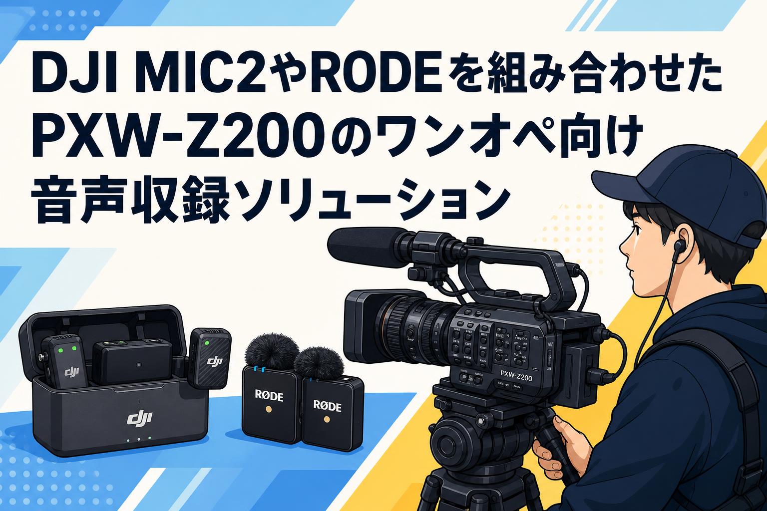 DJI MIC2やRODEを組み合わせたPXW-Z200のワンオペ向け音声収録ソリューション