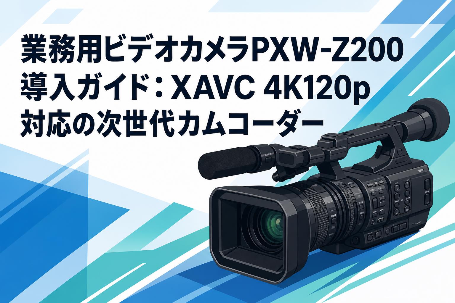 業務用ビデオカメラPXW-Z200導入ガイド：XAVC 4K120p対応の次世代カムコーダー