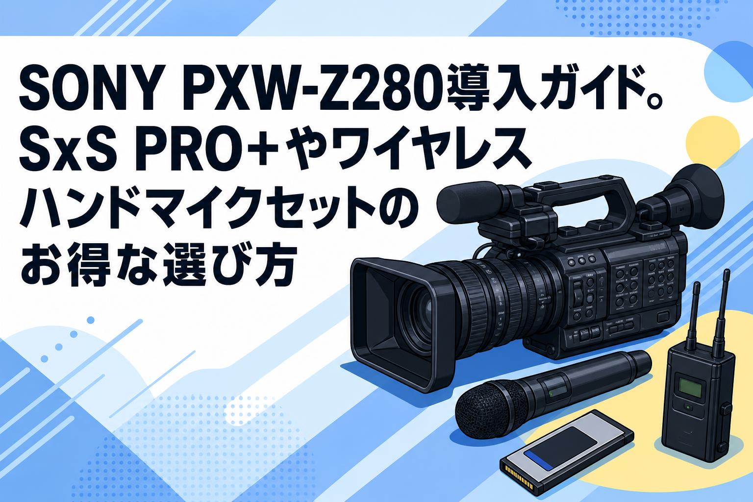 SONY PXW-Z280導入ガイド。SxS PRO+やワイヤレスハンドマイクセットのお得な選び方