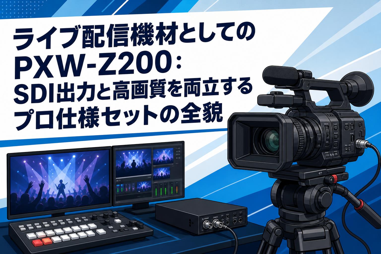 ライブ配信機材としてのPXW-Z200：SDI出力と高画質を両立するプロ仕様セットの全貌