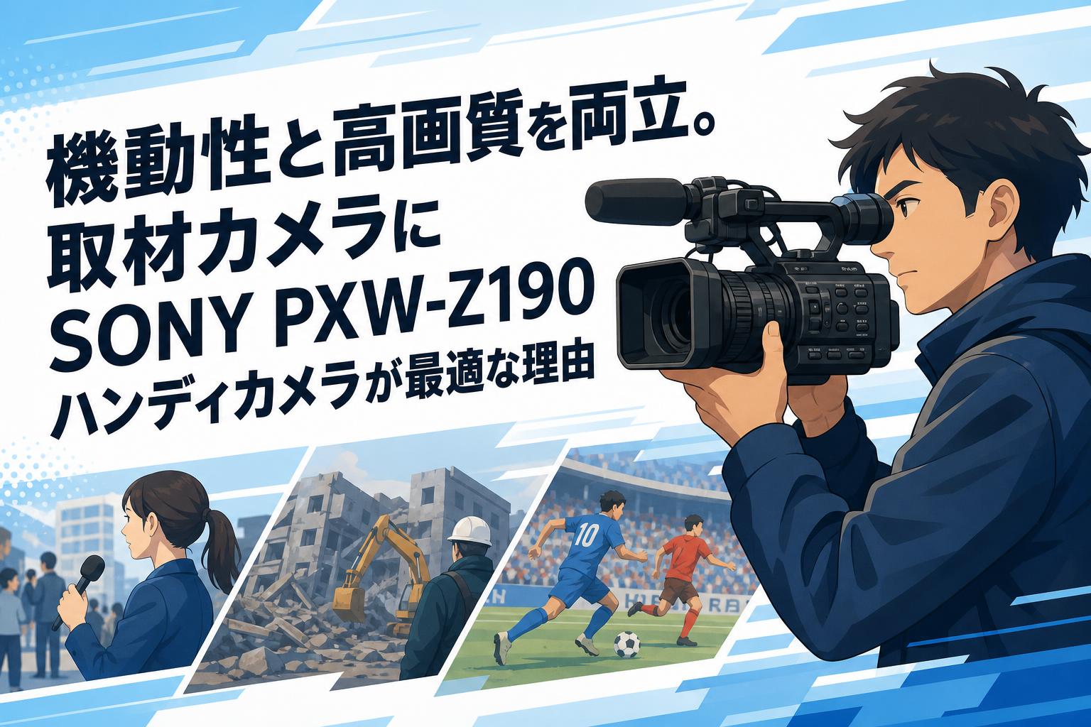 機動性と高画質を両立。取材カメラにSONY PXW-Z190ハンディカメラが最適な理由