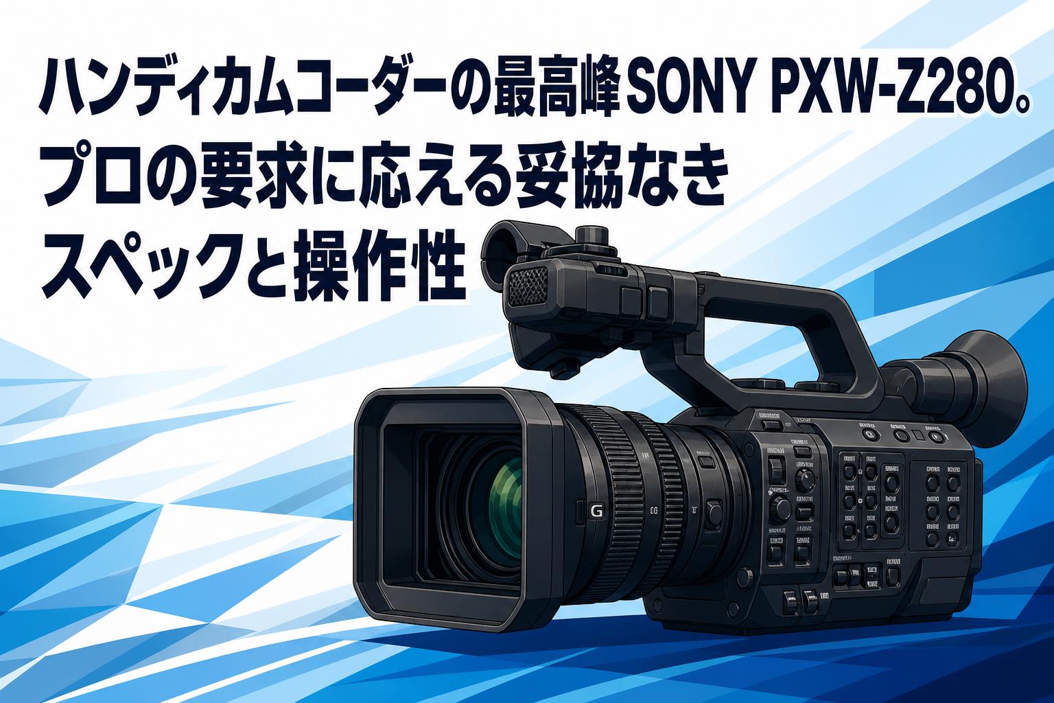 ハンディカムコーダーの最高峰SONY PXW-Z280。プロの要求に応える妥協なきスペックと操作性