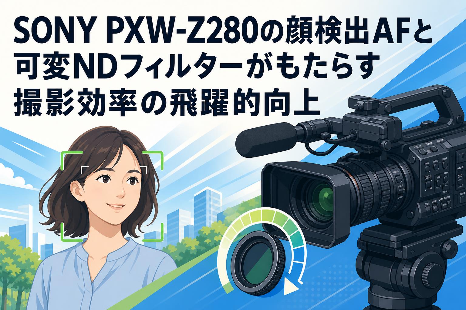 SONY PXW-Z280の顔検出AFと可変NDフィルターがもたらす撮影効率の飛躍的向上