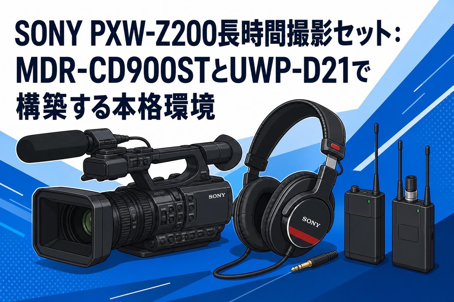 SONY PXW-Z200長時間撮影セット：MDR-CD900STとUWP-D21で構築する本格環境