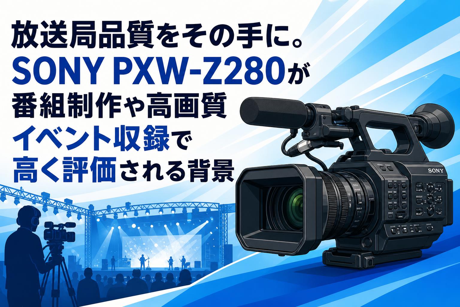 放送局品質をその手に。SONY PXW-Z280が番組制作や高画質イベント収録で高く評価される背景