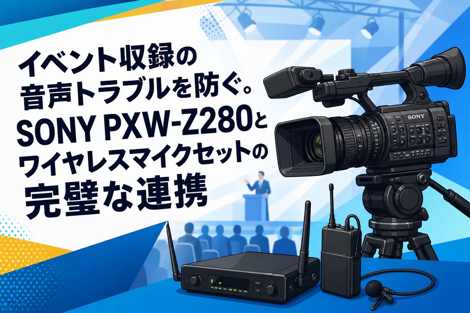 イベント収録の音声トラブルを防ぐ。SONY PXW-Z280とワイヤレスマイクセットの完璧な連携