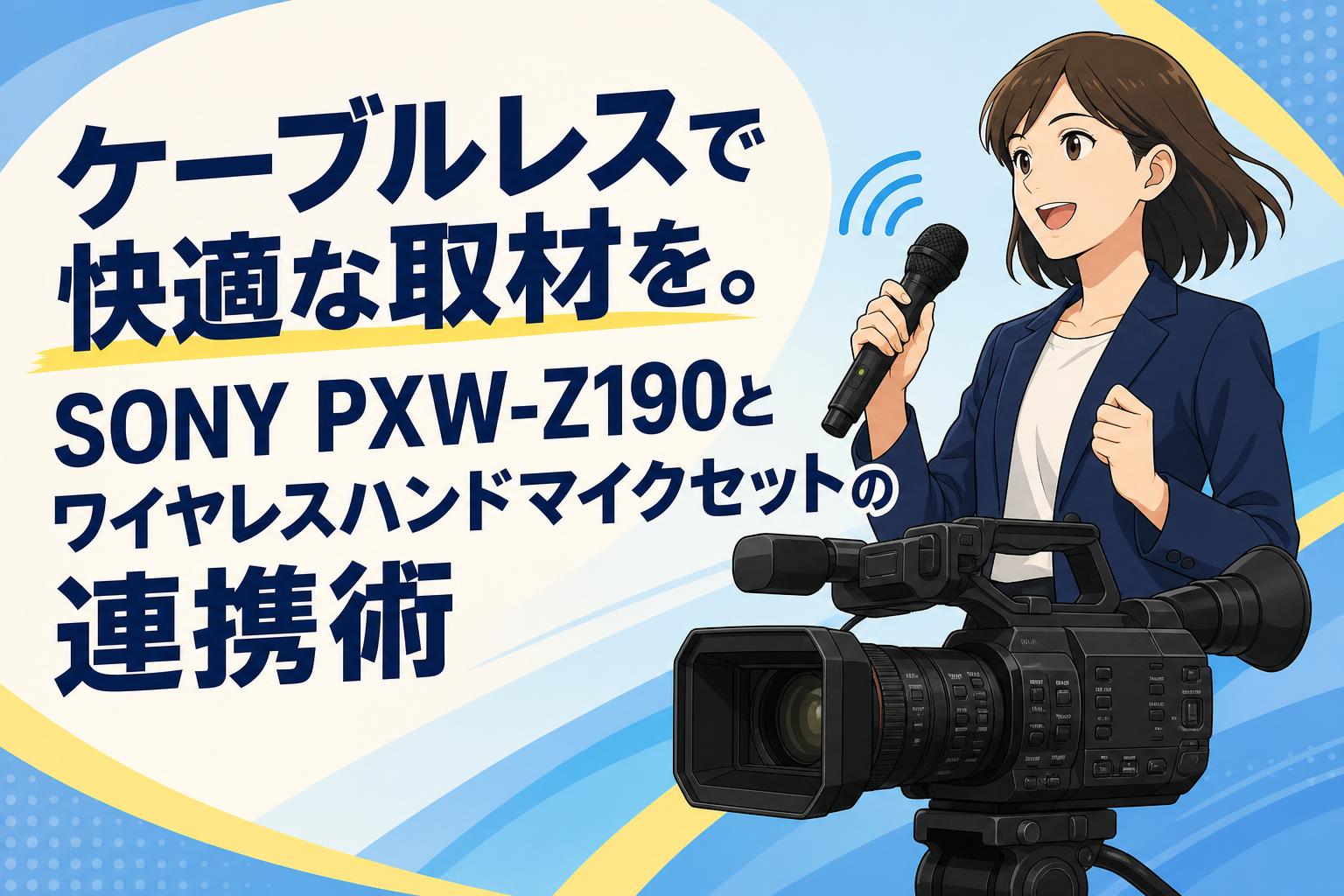 ケーブルレスで快適な取材を。SONY PXW-Z190とワイヤレスハンドマイクセットの連携術