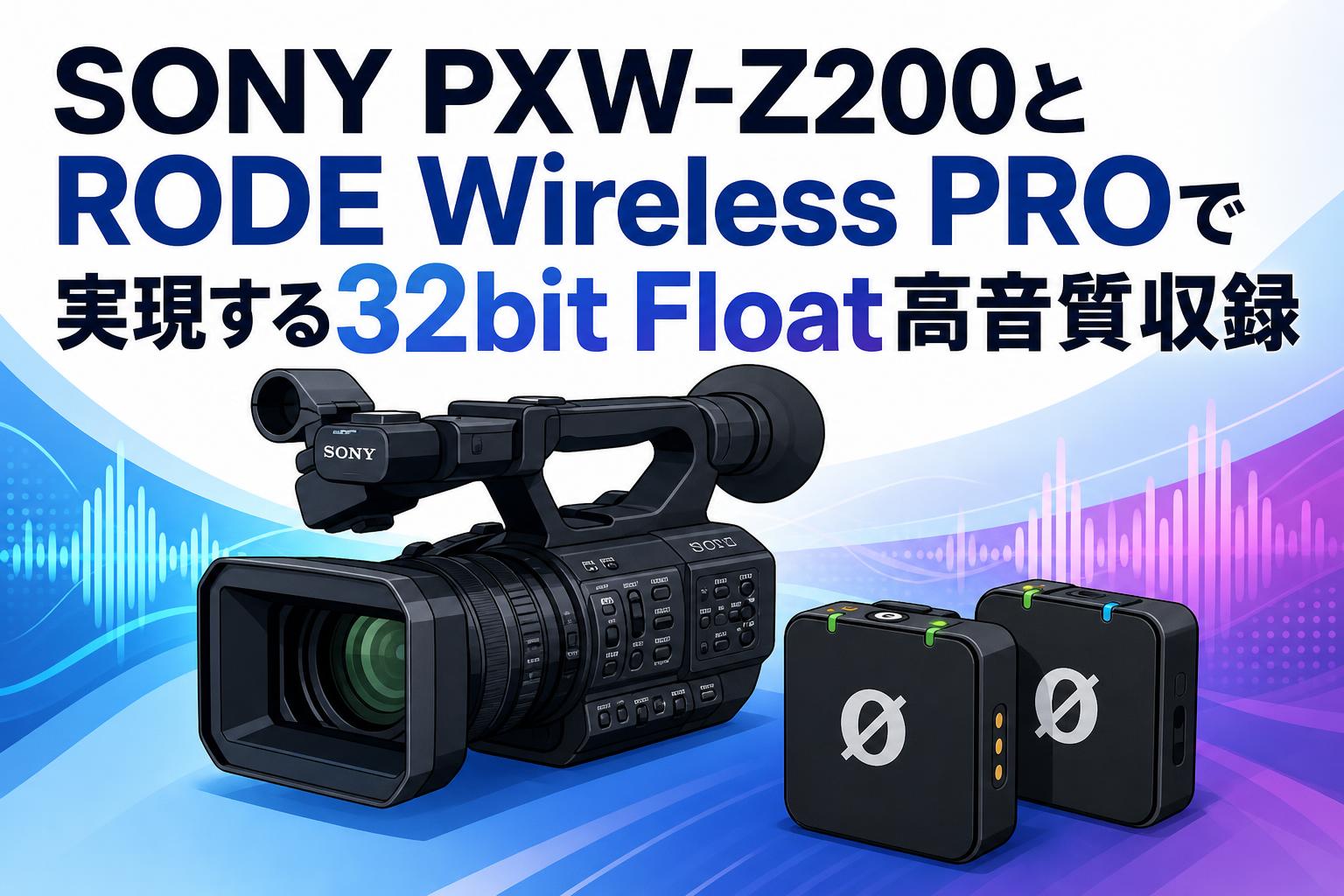 SONY PXW-Z200とRODE Wireless PROで実現する32bit Float高音質収録