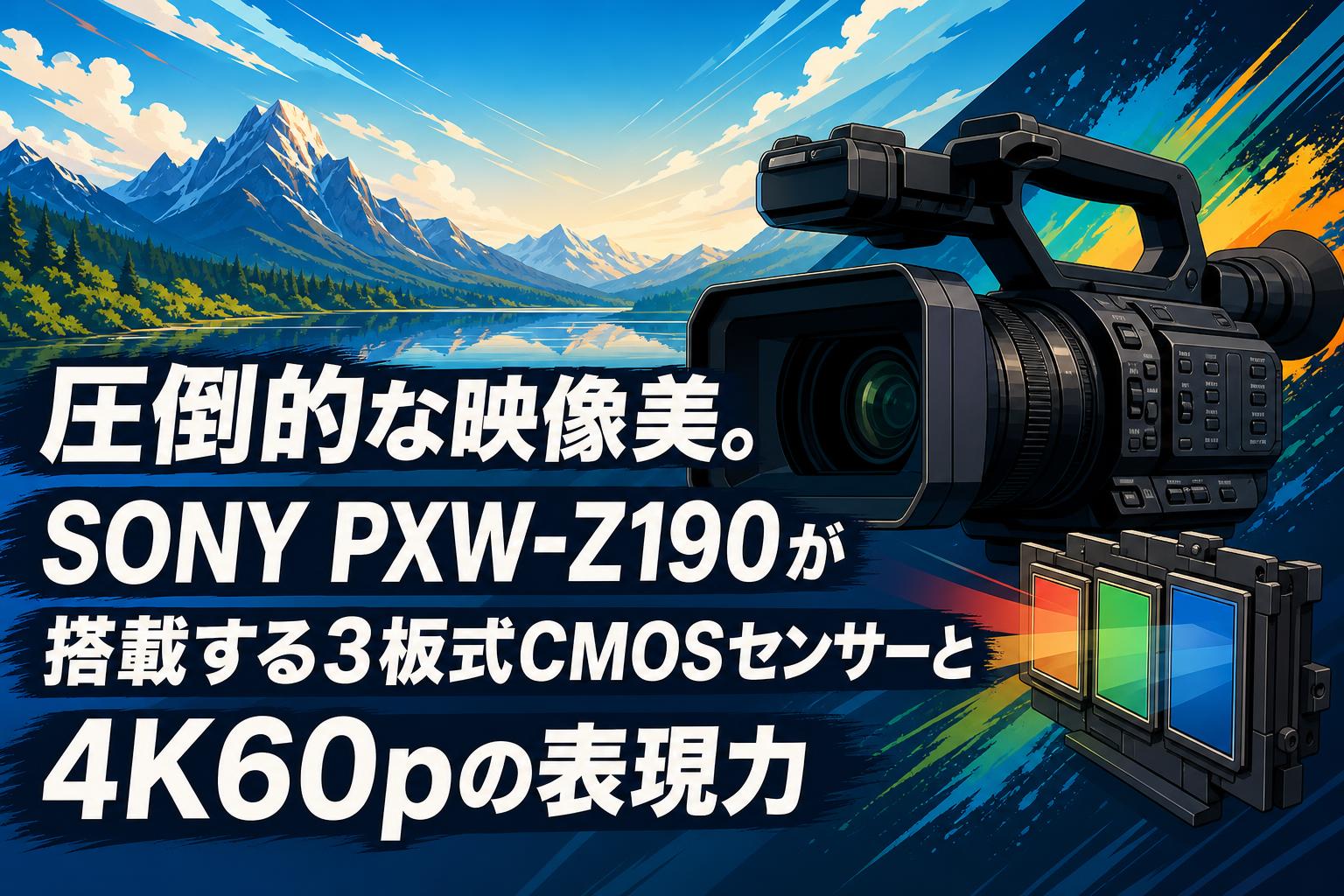 圧倒的な映像美。SONY PXW-Z190が搭載する3板式CMOSセンサーと4K60pの表現力