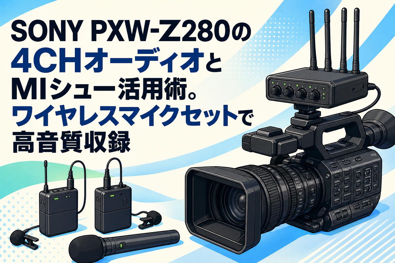 SONY PXW-Z280の4CHオーディオとMIシュー活用術。ワイヤレスマイクセットで高音質収録