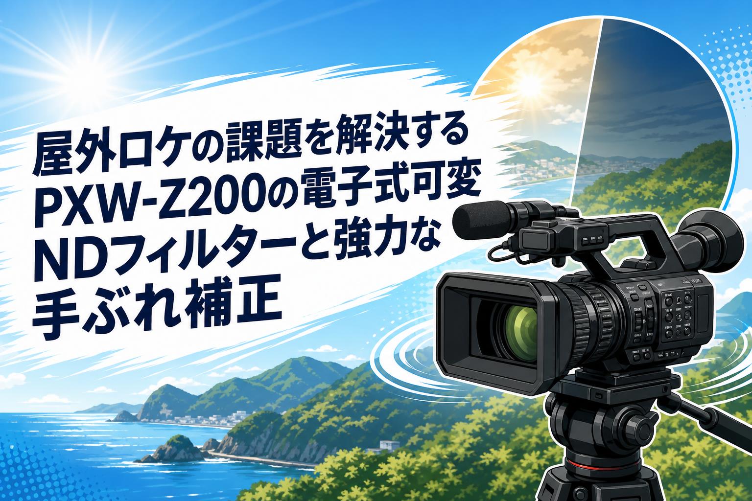 屋外ロケの課題を解決するPXW-Z200の電子式可変NDフィルターと強力な手ぶれ補正