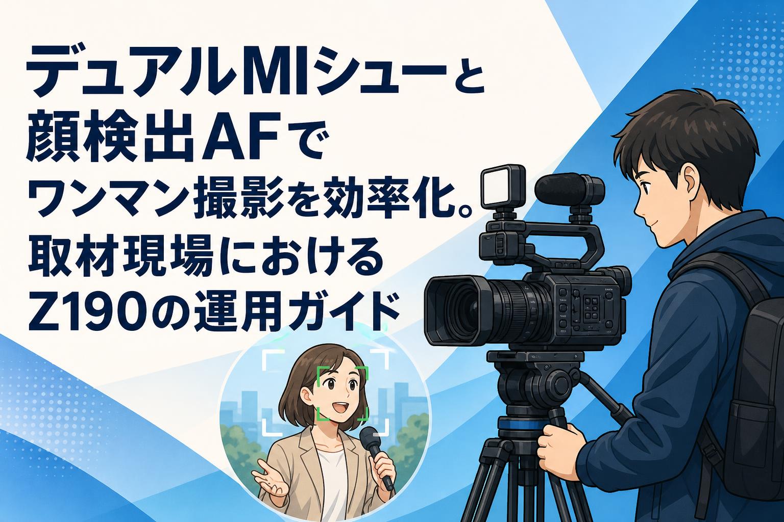 デュアルMIシューと顔検出AFでワンマン撮影を効率化。取材現場におけるZ190の運用ガイド