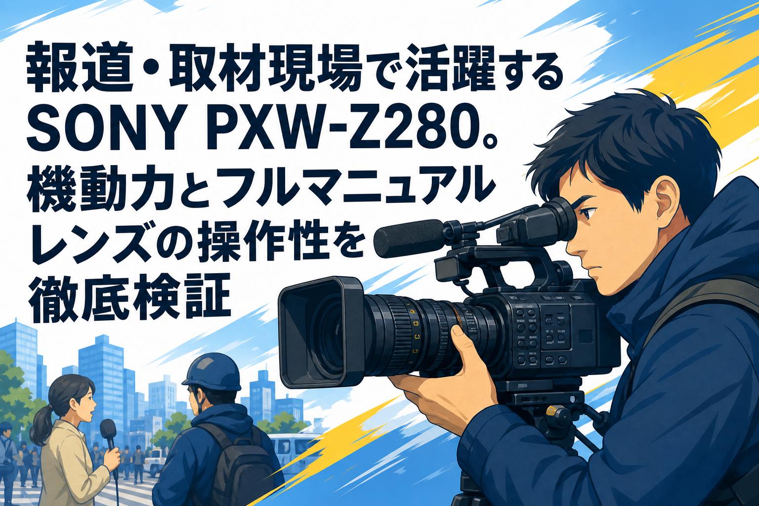 報道・取材現場で活躍するSONY PXW-Z280。機動力とフルマニュアルレンズの操作性を徹底検証