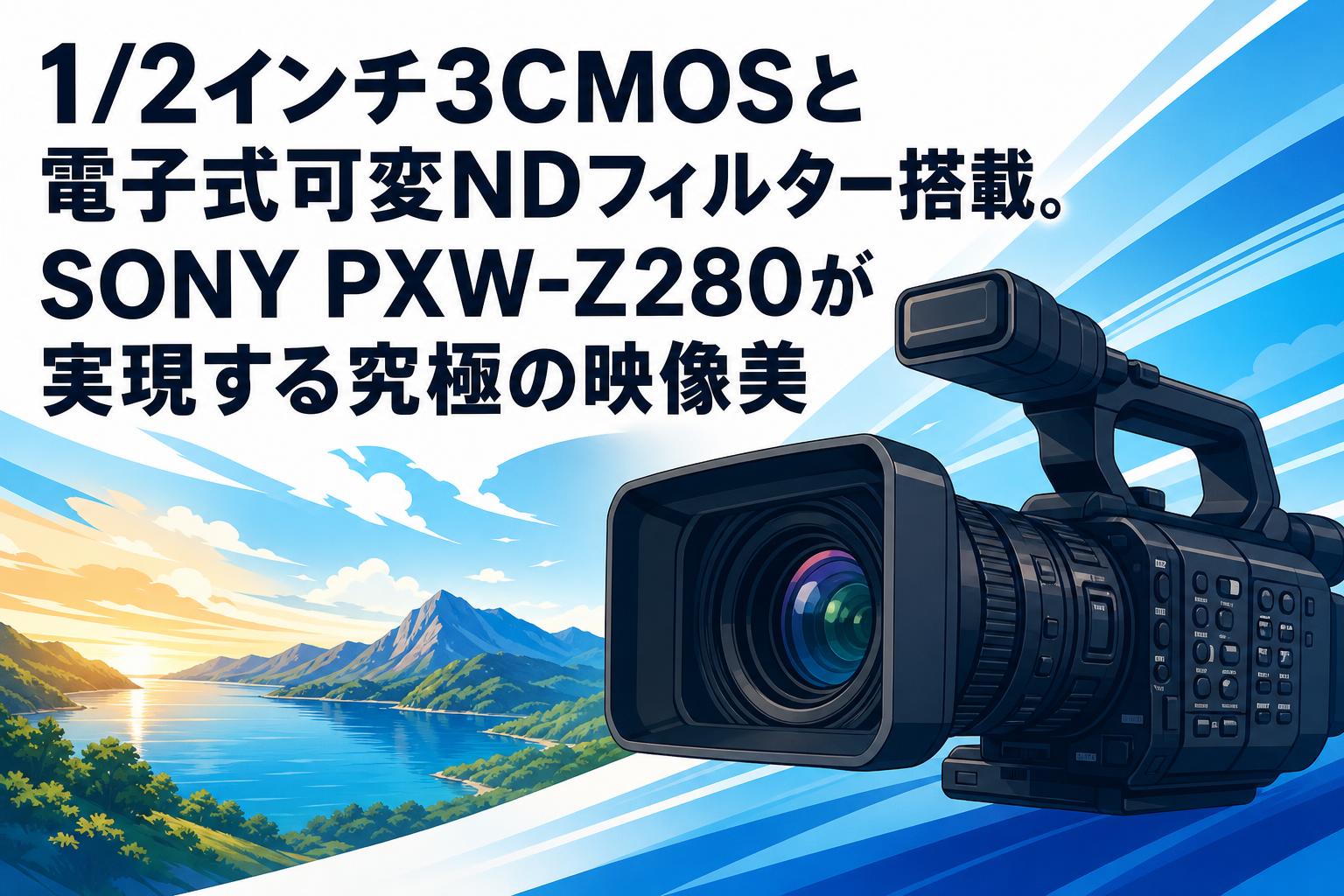 1/2インチ3CMOSと電子式可変NDフィルター搭載。SONY PXW-Z280が実現する究極の映像美