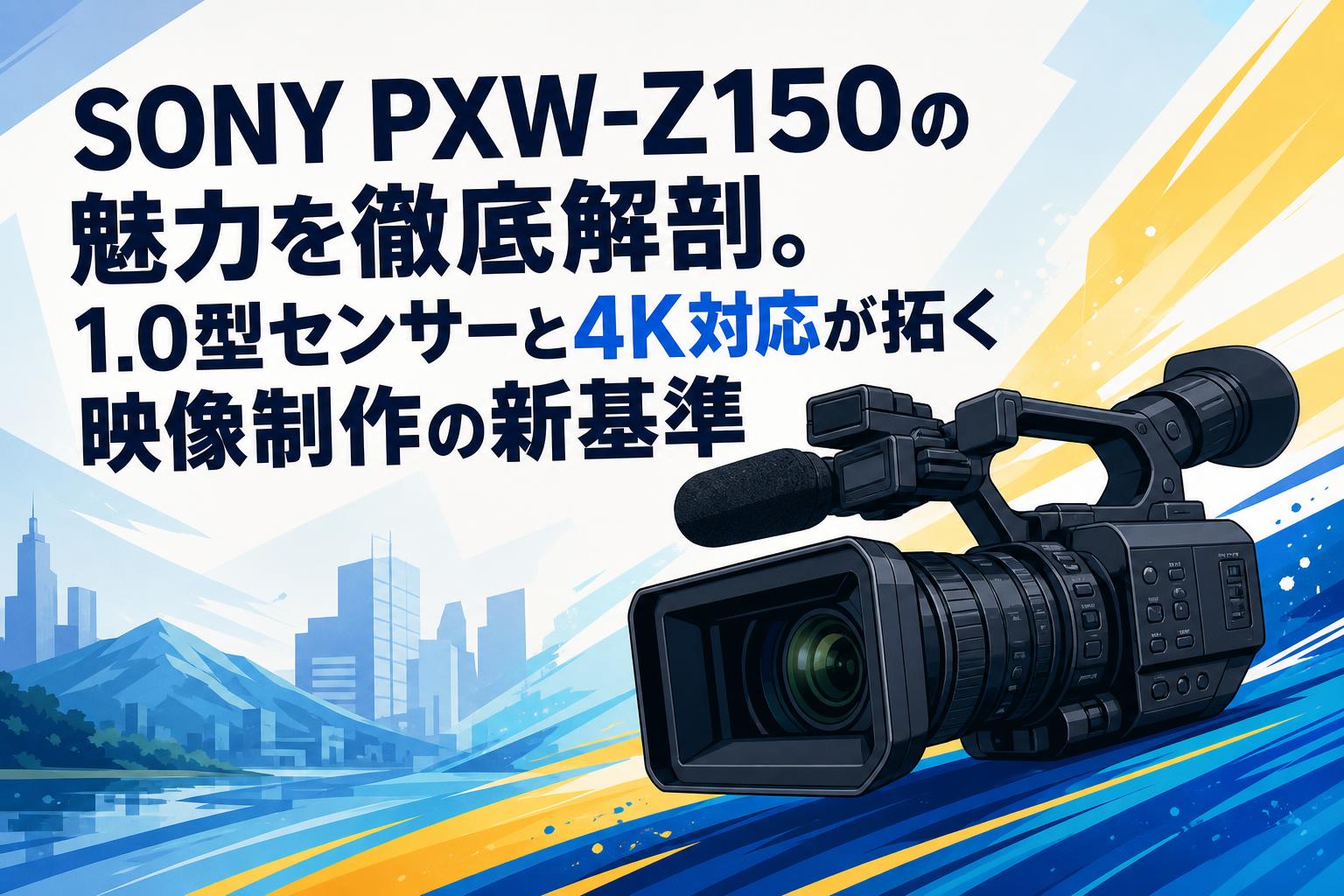SONY PXW-Z150の魅力を徹底解剖。1.0型センサーと4K対応が拓く映像制作の新基準