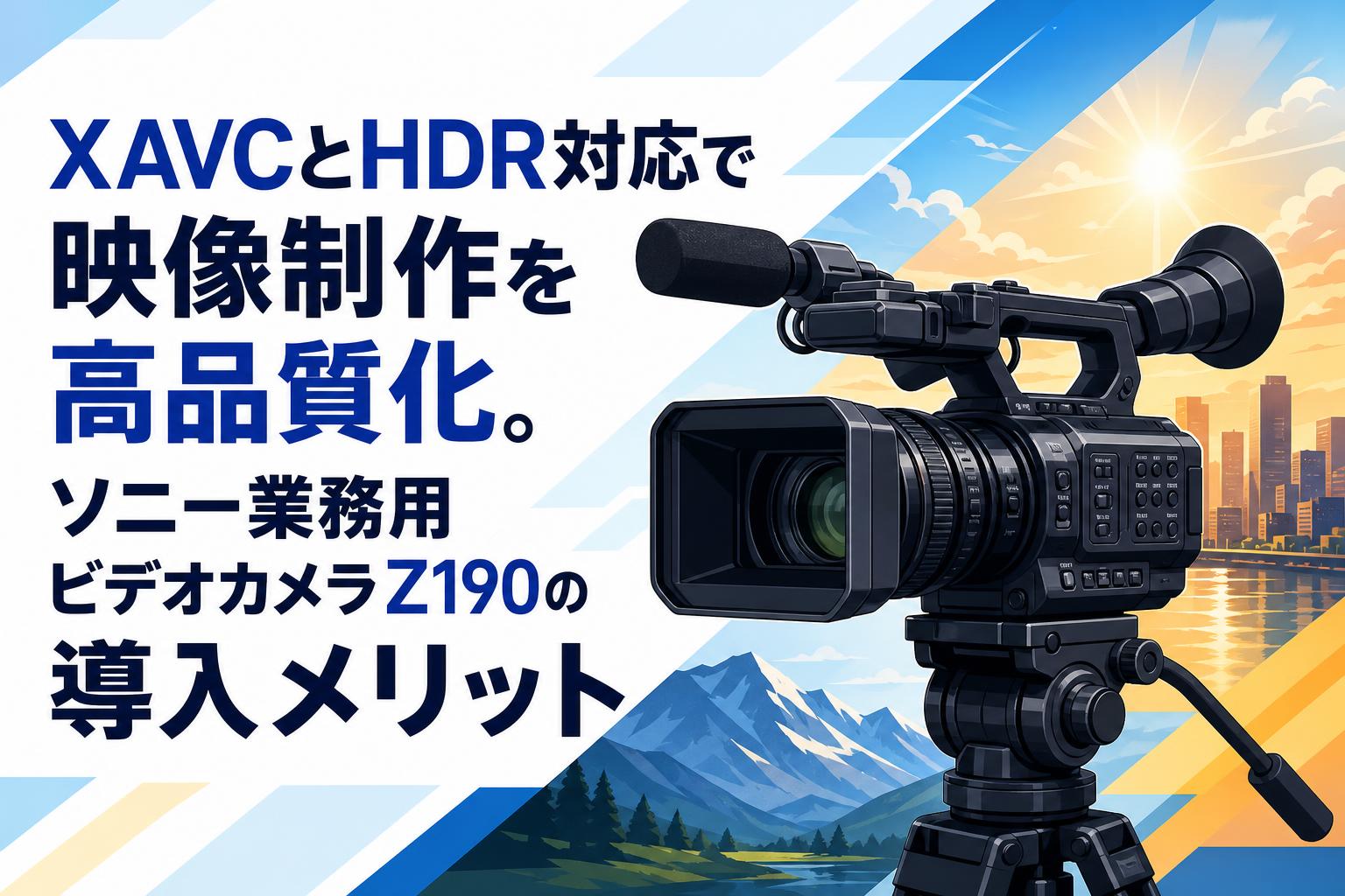 XAVCとHDR対応で映像制作を高品質化。ソニー業務用ビデオカメラZ190の導入メリット