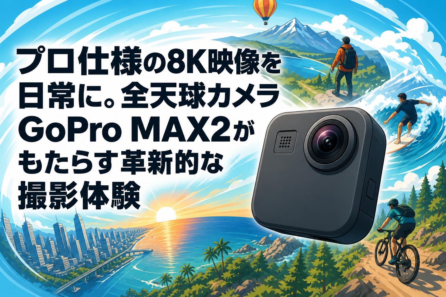 プロ仕様の8K映像を日常に。全天球カメラGoPro MAX2がもたらす革新的な撮影体験