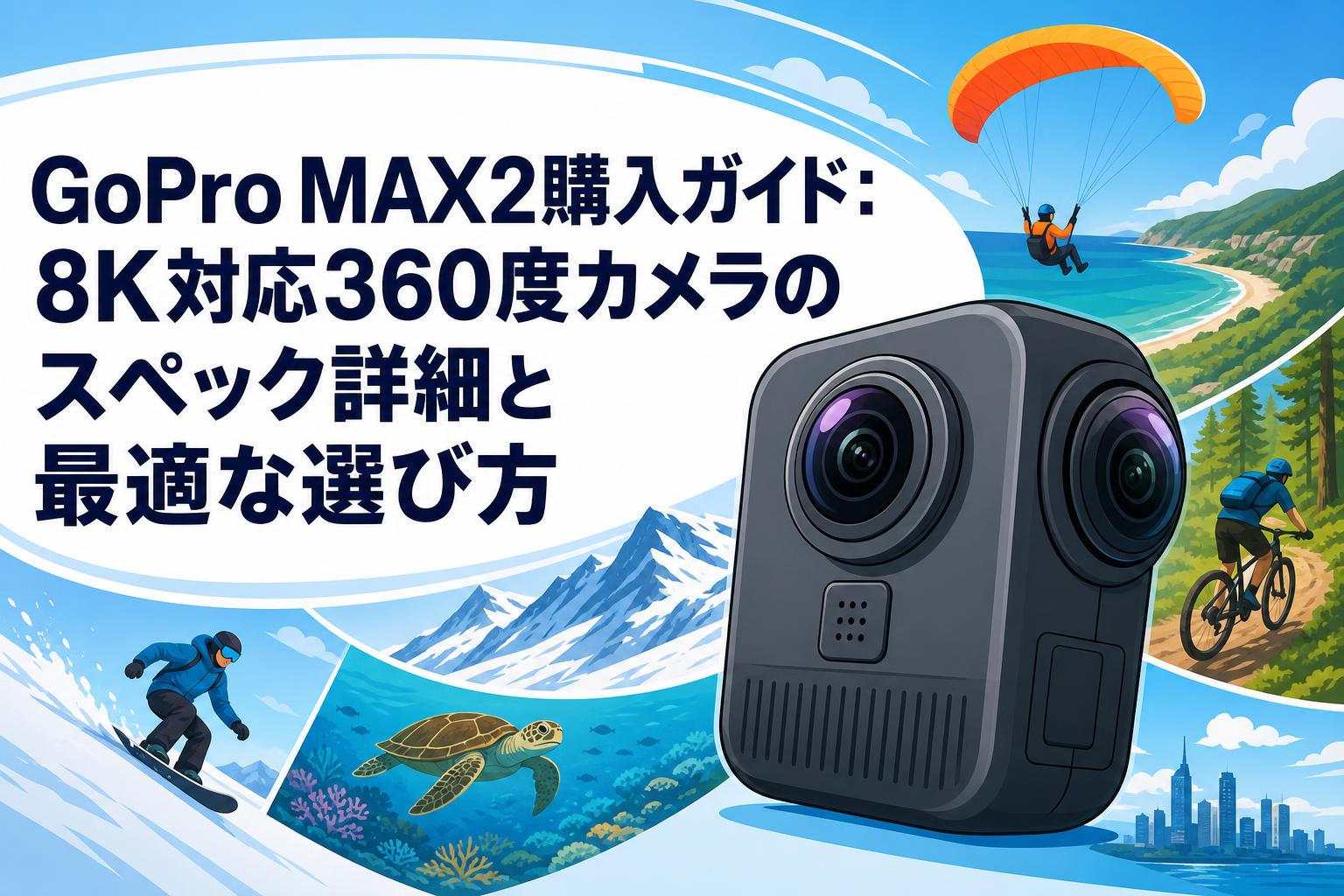 GoPro MAX2購入ガイド：8K対応360度カメラのスペック詳細と最適な選び方