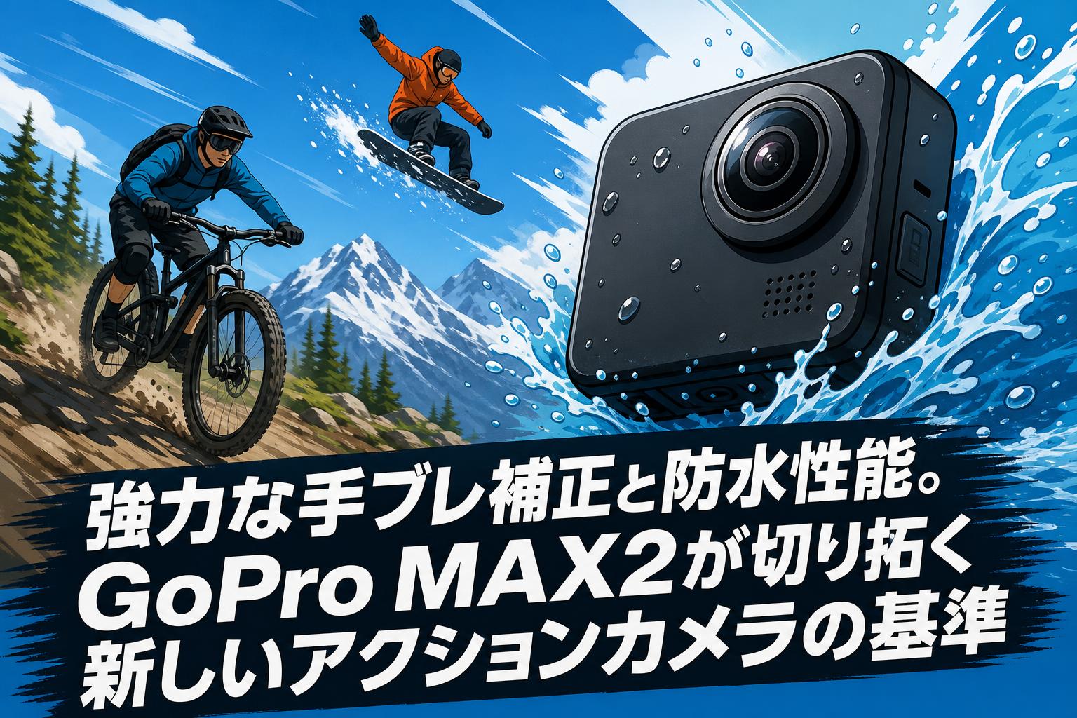 強力な手ブレ補正と防水性能。GoPro MAX2が切り拓く新しいアクションカメラの基準