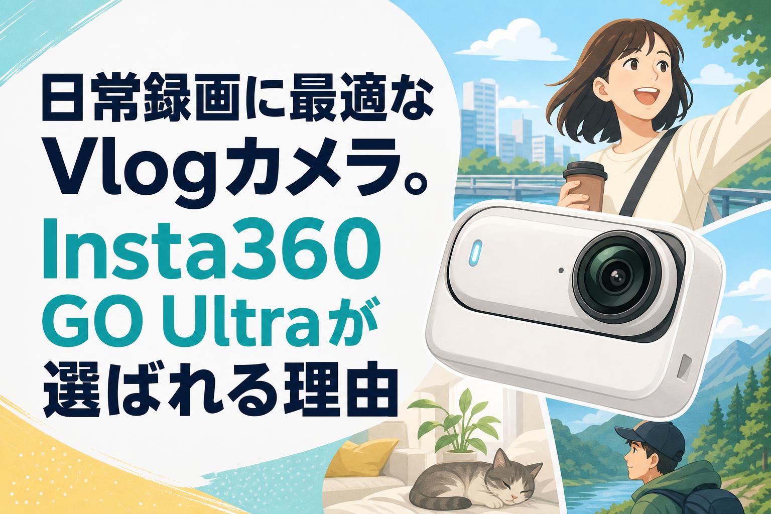 日常録画に最適なVlogカメラ。Insta360 GO Ultraが選ばれる理由