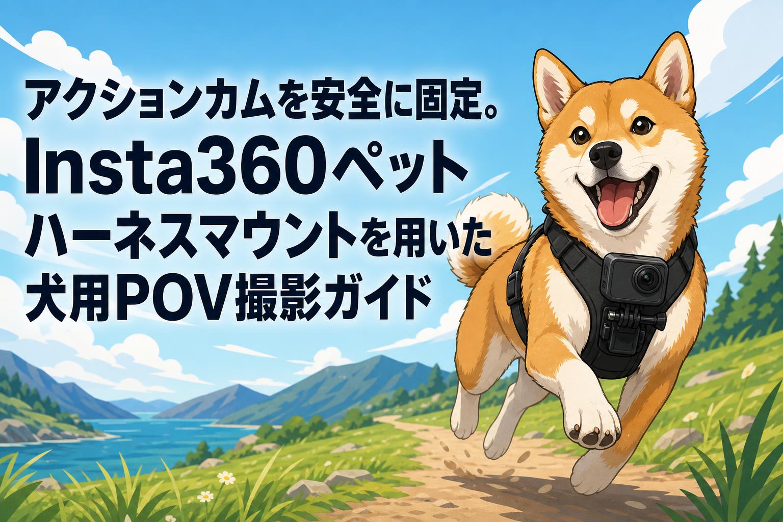 アクションカムを安全に固定。Insta360ペットハーネスマウントを用いた犬用POV撮影ガイド