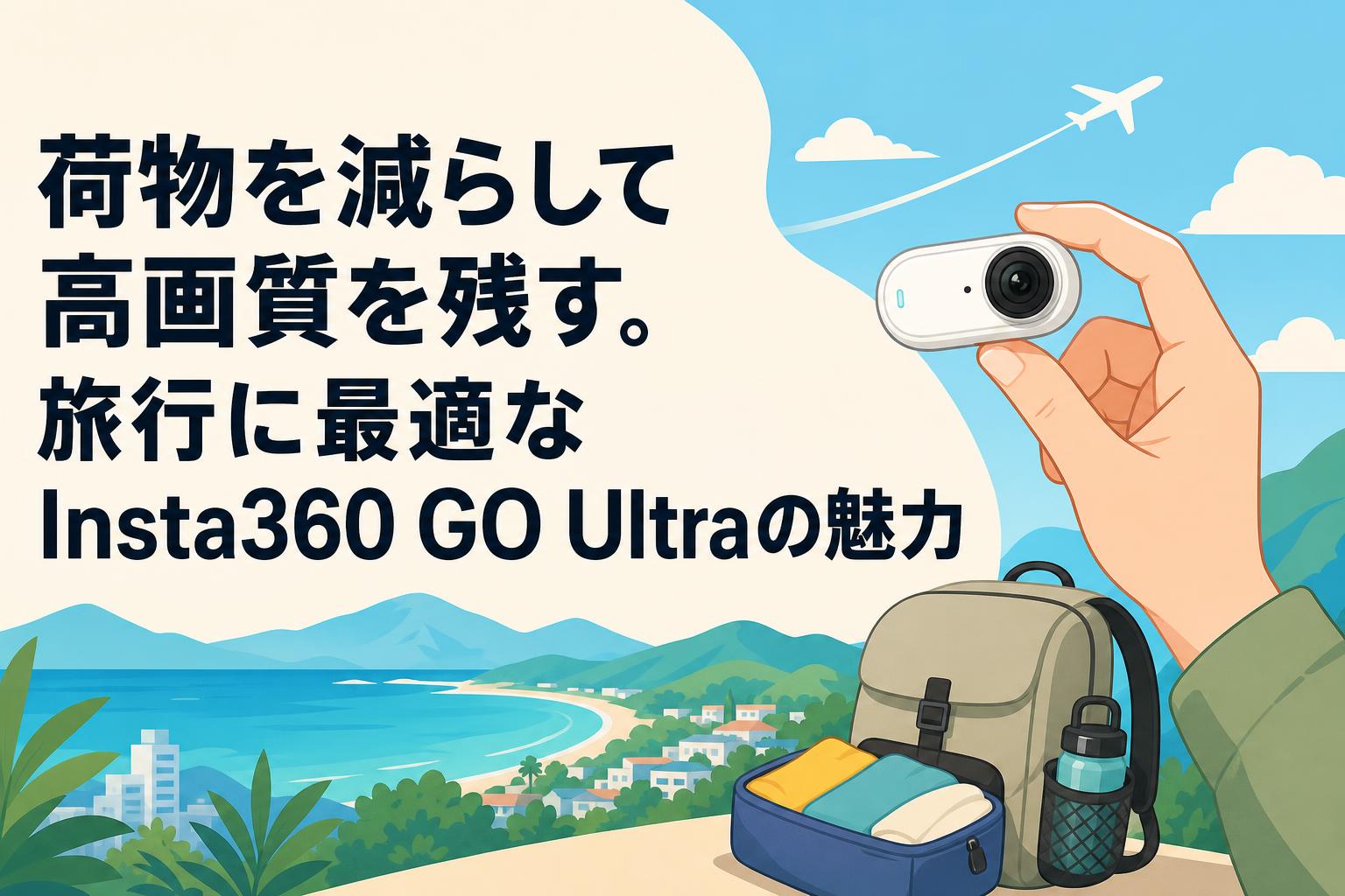 荷物を減らして高画質を残す。旅行に最適なInsta360 GO Ultraの魅力