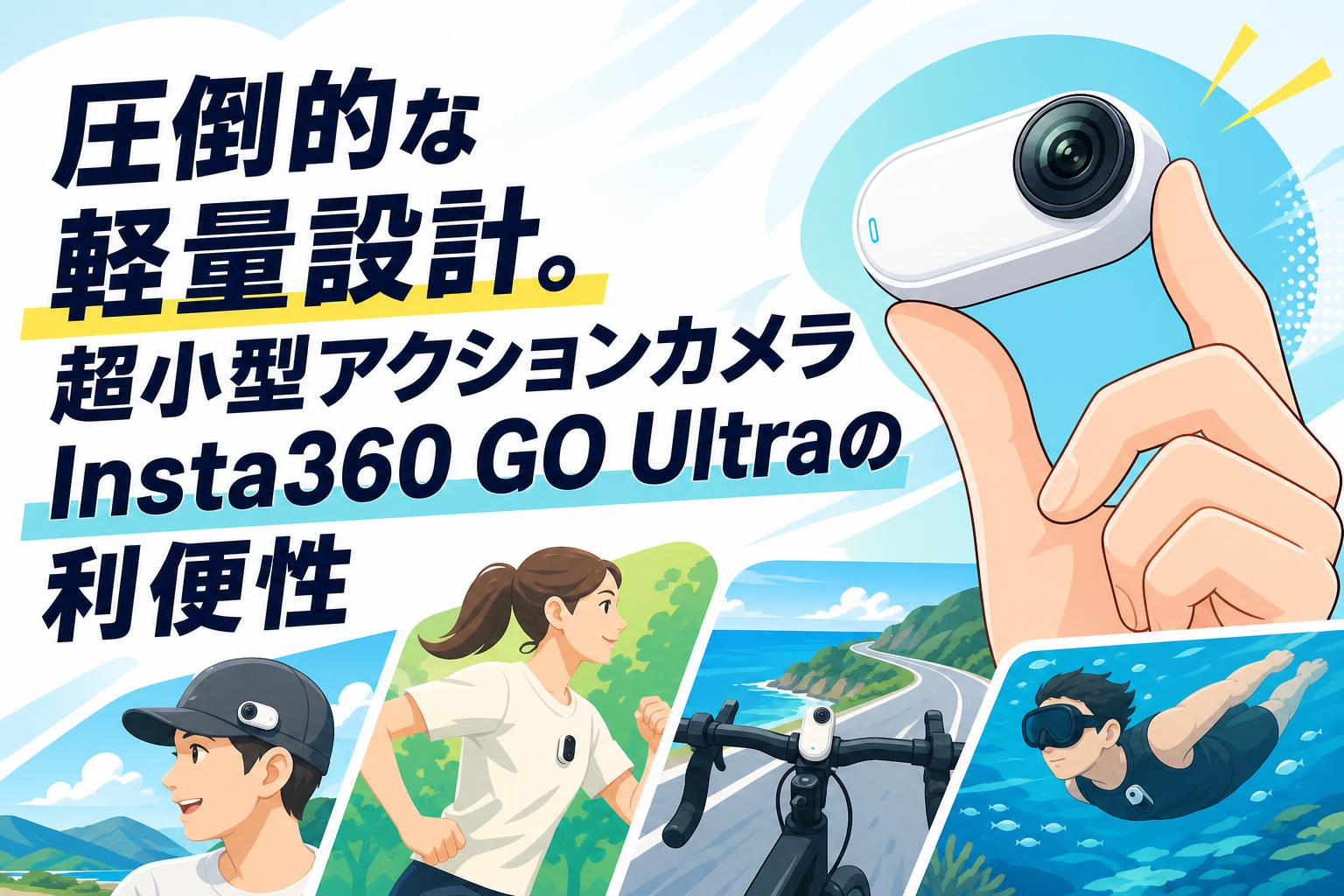 圧倒的な軽量設計。超小型アクションカメラInsta360 GO Ultraの利便性