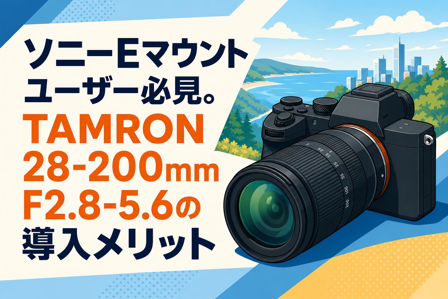 ソニーEマウントユーザー必見。TAMRON 28-200mm F2.8-5.6の導入メリット