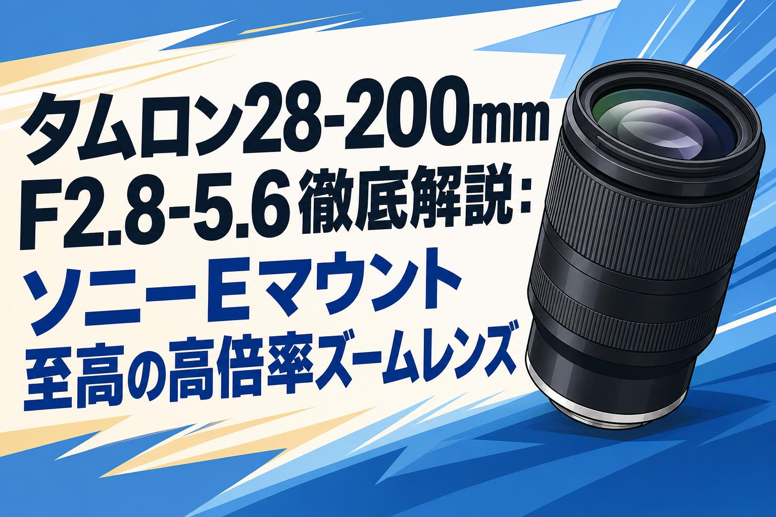 タムロン28-200mm F2.8-5.6徹底解説：ソニーEマウント至高の高倍率ズームレンズ