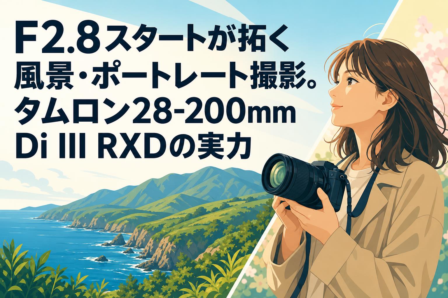 F2.8スタートが拓く風景・ポートレート撮影。タムロン28-200mm Di III RXDの実力