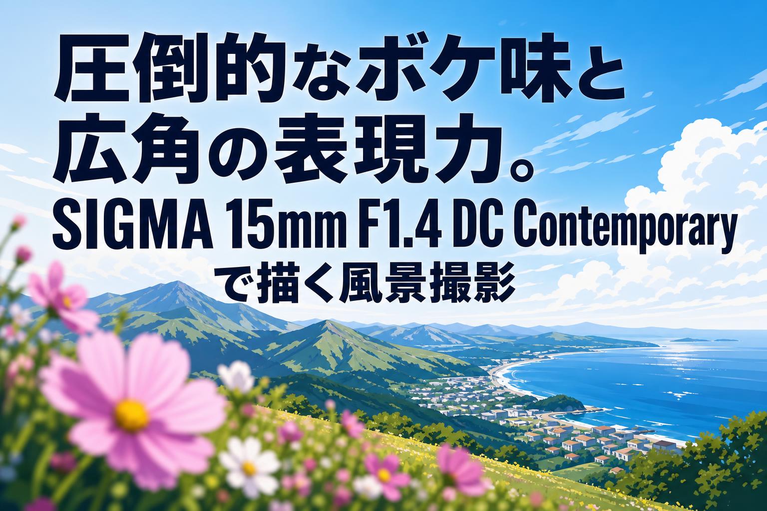 圧倒的なボケ味と広角の表現力。SIGMA 15mm F1.4 DC Contemporaryで描く風景撮影