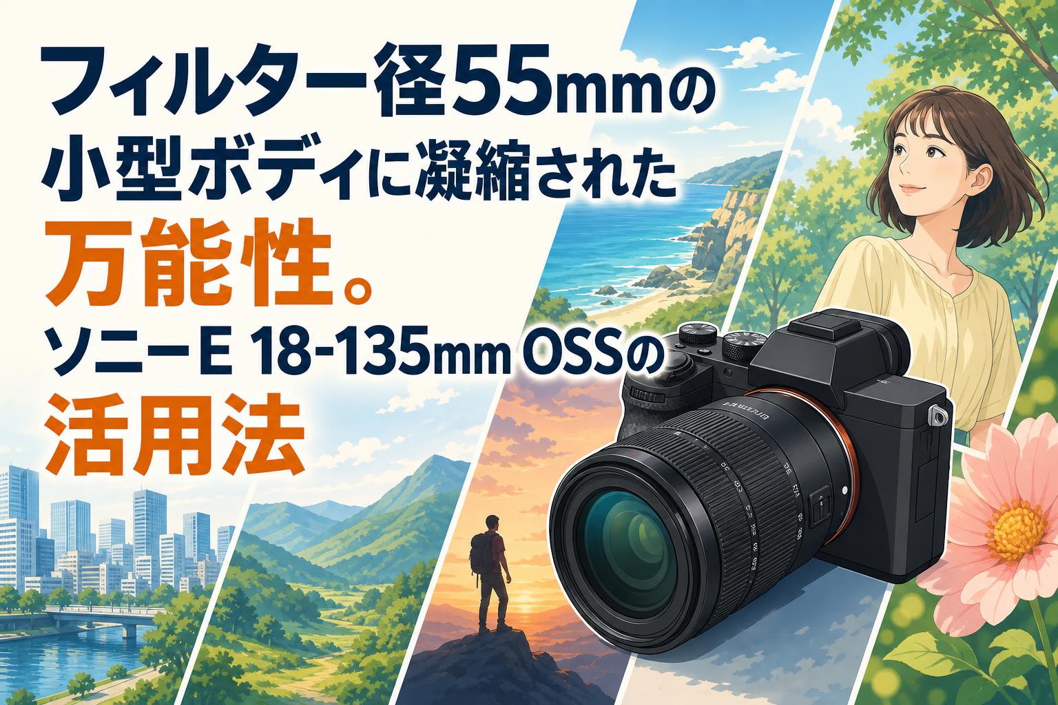 フィルター径55mmの小型ボディに凝縮された万能性。ソニーE 18-135mm OSSの活用法