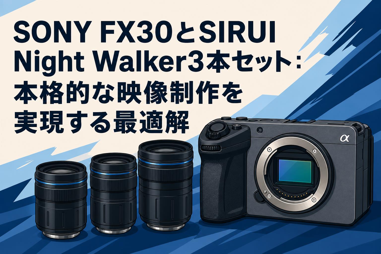 SONY FX30とSIRUI Night Walker3本セット：本格的な映像制作を実現する最適解