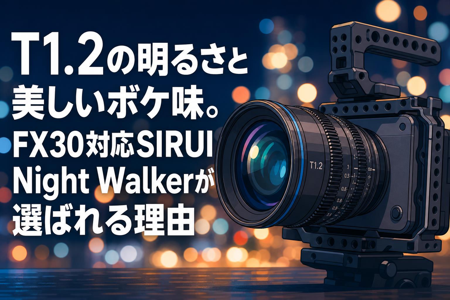 T1.2の明るさと美しいボケ味。FX30対応SIRUI Night Walkerが選ばれる理由