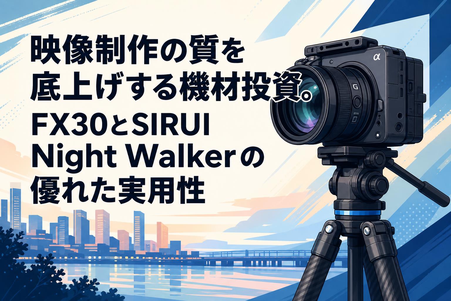 映像制作の質を底上げする機材投資。FX30とSIRUI Night Walkerの優れた実用性