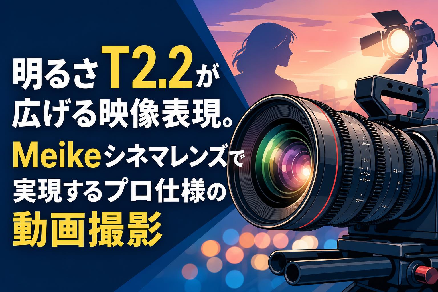 明るさT2.2が広げる映像表現。Meikeシネマレンズで実現するプロ仕様の動画撮影
