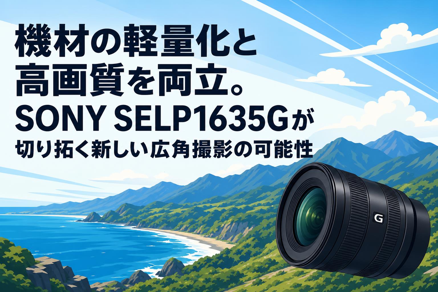 機材の軽量化と高画質を両立。SONY SELP1635Gが切り拓く新しい広角撮影の可能性