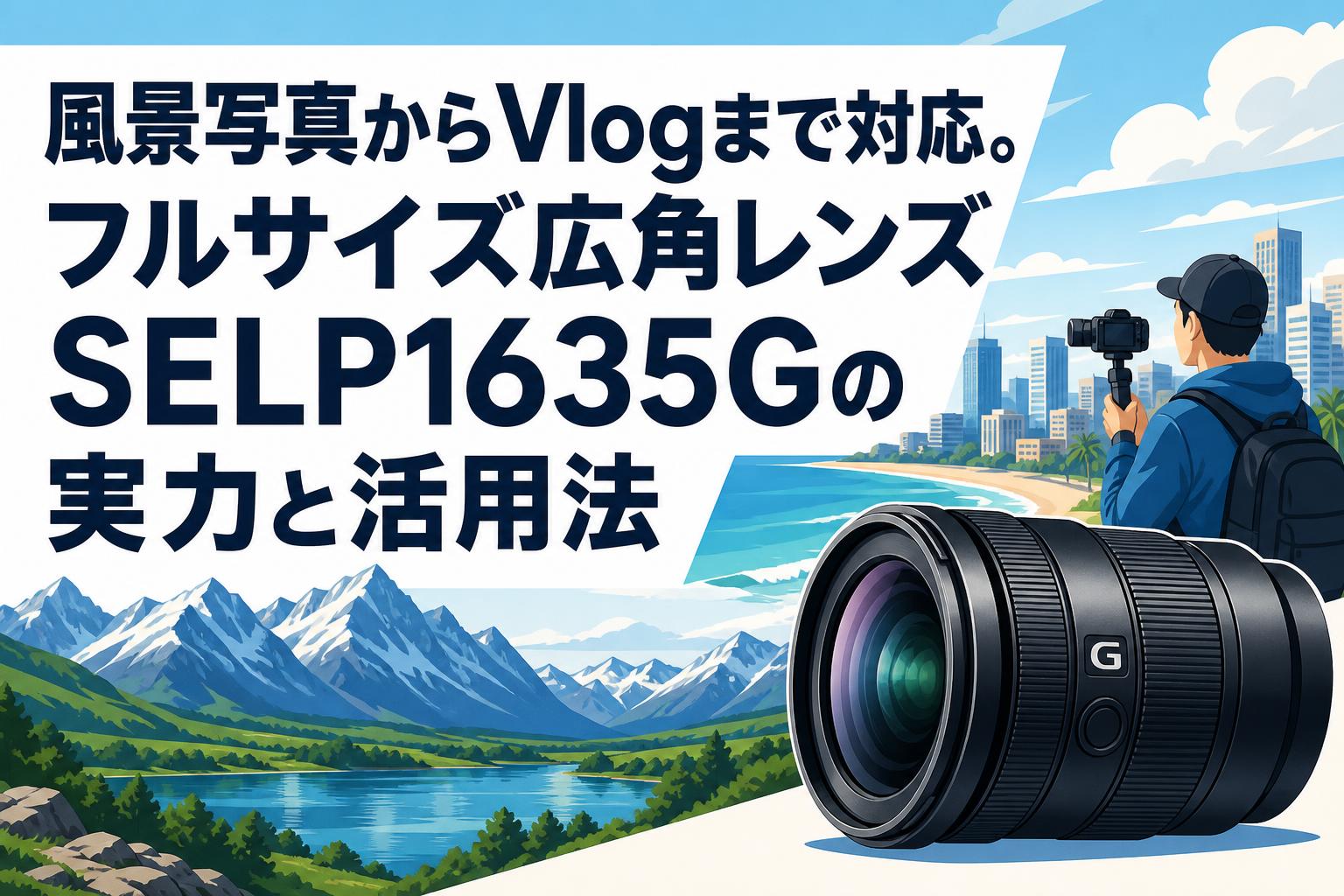 風景写真からVlogまで対応。フルサイズ広角レンズSELP1635Gの実力と活用法