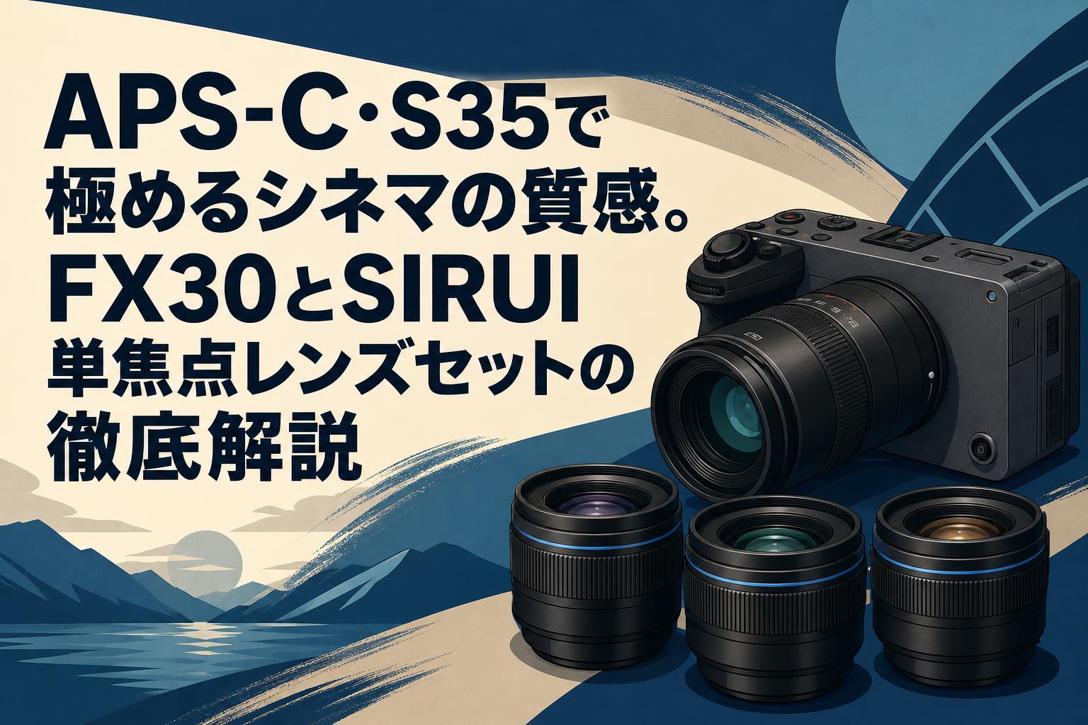 APS-C・S35で極めるシネマの質感。FX30とSIRUI単焦点レンズセットの徹底解説