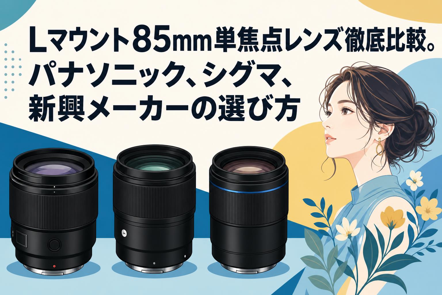 Lマウント85mm単焦点レンズ徹底比較。パナソニック、シグマ、新興メーカーの選び方