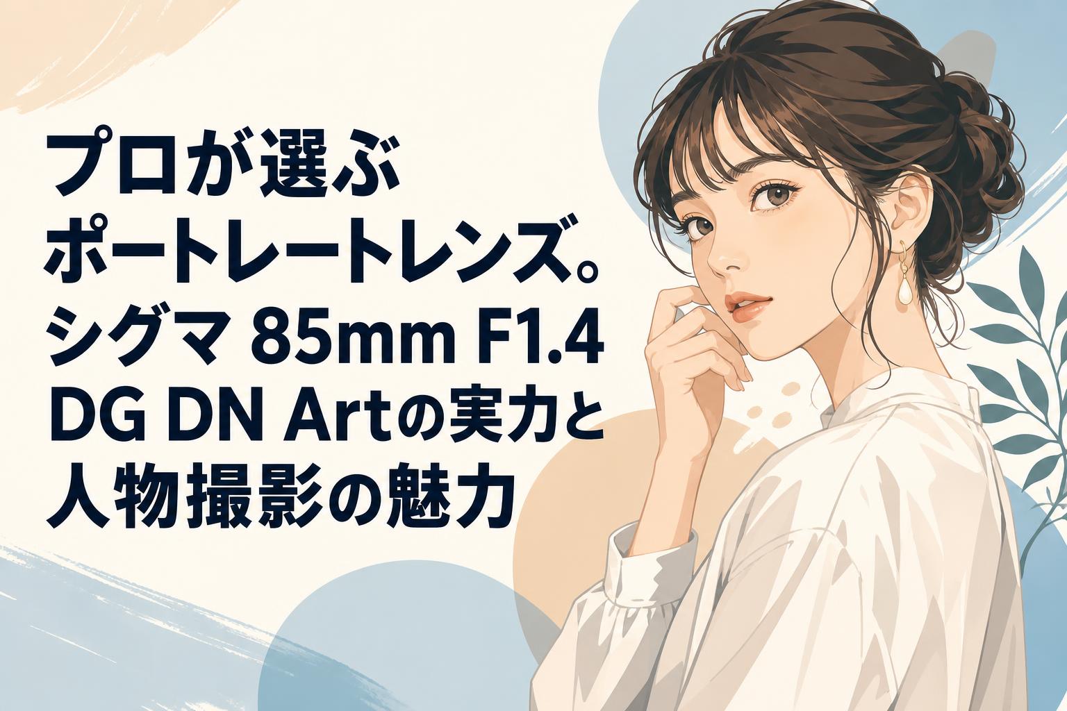 プロが選ぶポートレートレンズ。シグマ 85mm F1.4 DG DN Artの実力と人物撮影の魅力