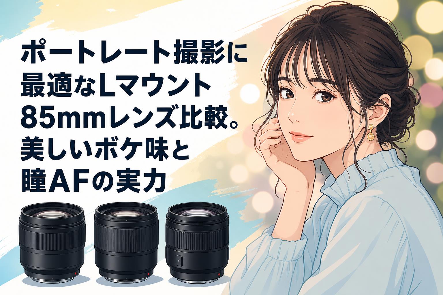 ポートレート撮影に最適なLマウント85mmレンズ比較。美しいボケ味と瞳AFの実力