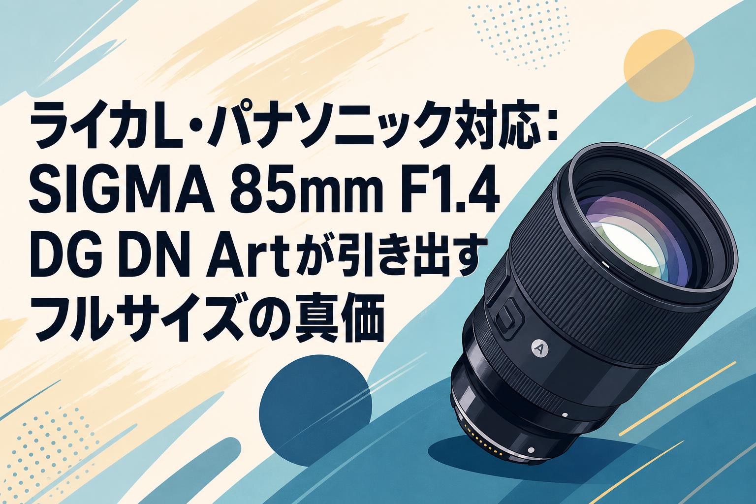 ライカL・パナソニック対応：SIGMA 85mm F1.4 DG DN Artが引き出すフルサイズの真価