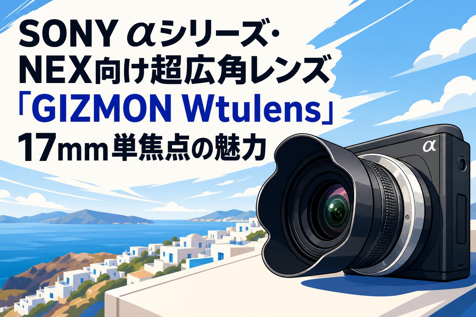 SONY αシリーズ・NEX向け超広角レンズ「GIZMON Wtulens」17mm単焦点の魅力
