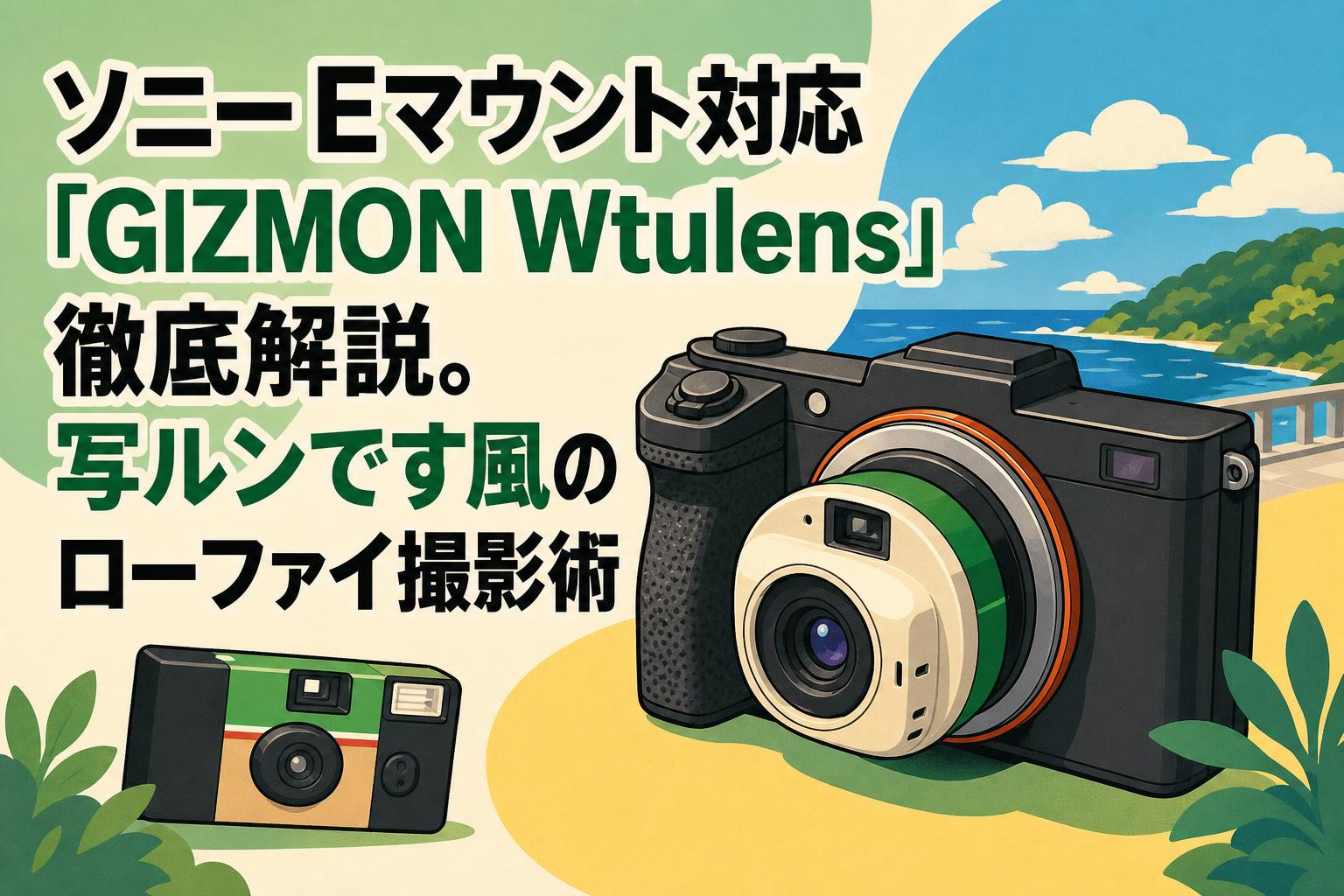 ソニーEマウント対応「GIZMON Wtulens」徹底解説。写ルンです風のローファイ撮影術