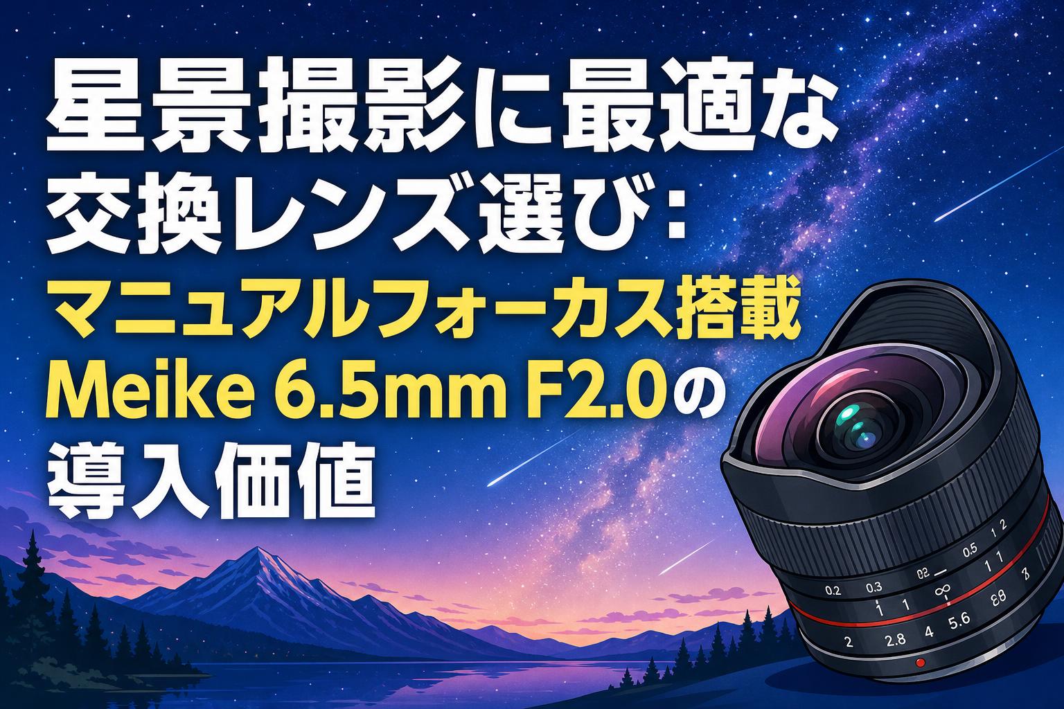 星景撮影に最適な交換レンズ選び：マニュアルフォーカス搭載Meike 6.5mm F2.0の導入価値