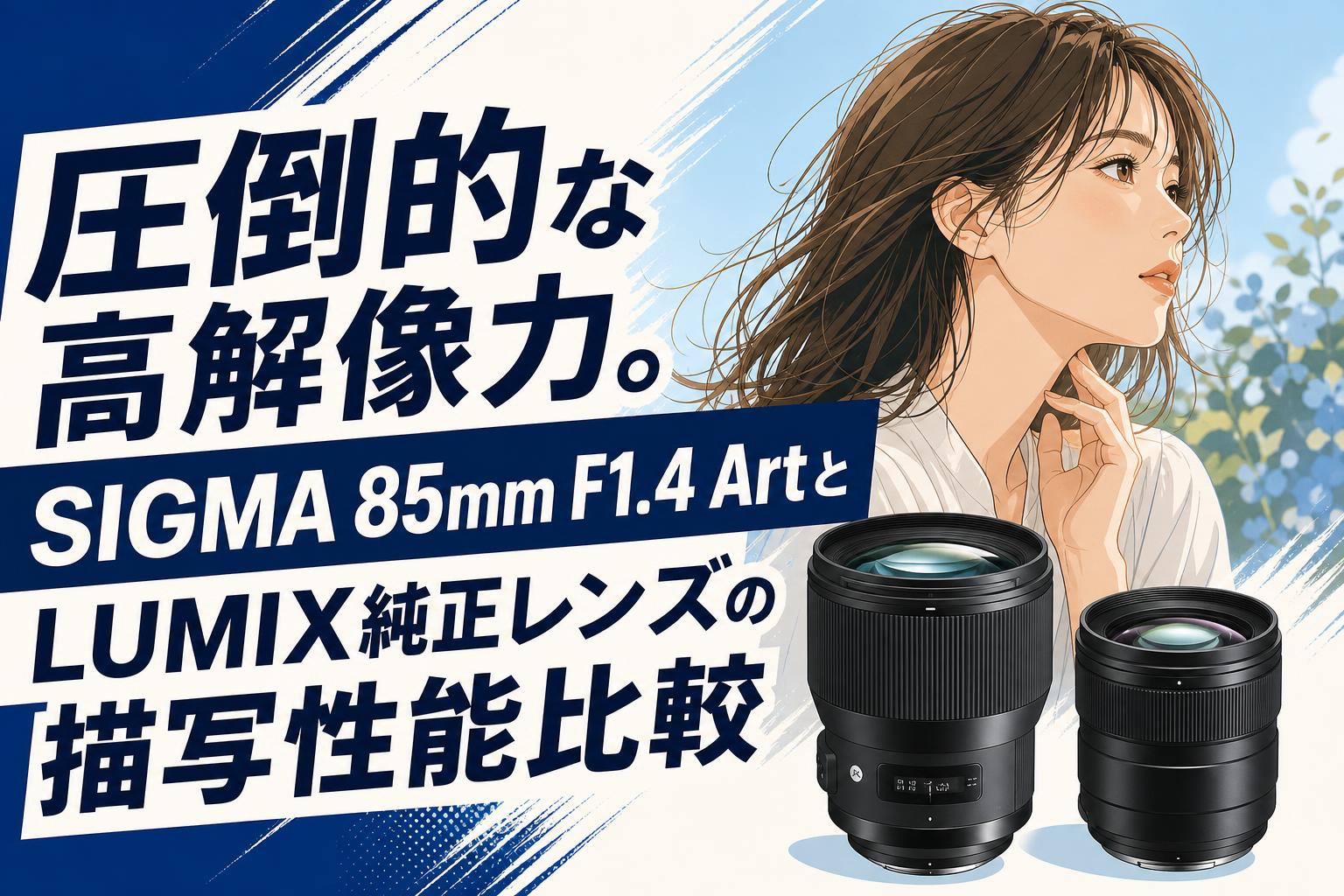 圧倒的な高解像力。SIGMA 85mm F1.4 ArtとLUMIX純正レンズの描写性能比較
