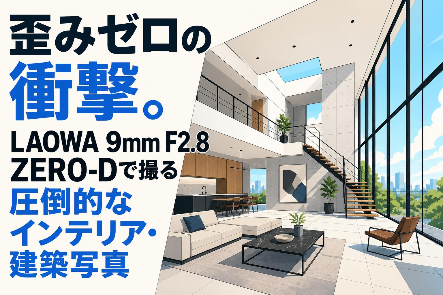 歪みゼロの衝撃。LAOWA 9mm F2.8 ZERO-Dで撮る圧倒的なインテリア・建築写真