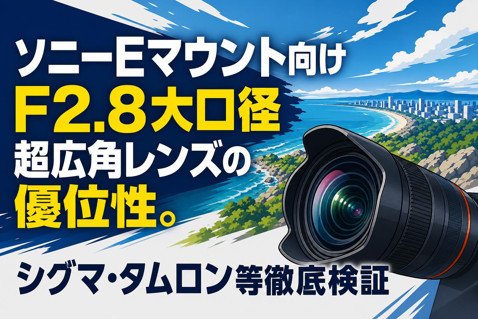 ソニーEマウント向けF2.8大口径超広角レンズの優位性。シグマ・タムロン等徹底検証