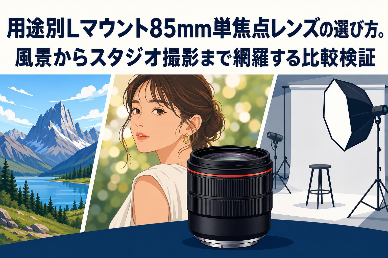 用途別Lマウント85mm単焦点レンズの選び方。風景からスタジオ撮影まで網羅する比較検証